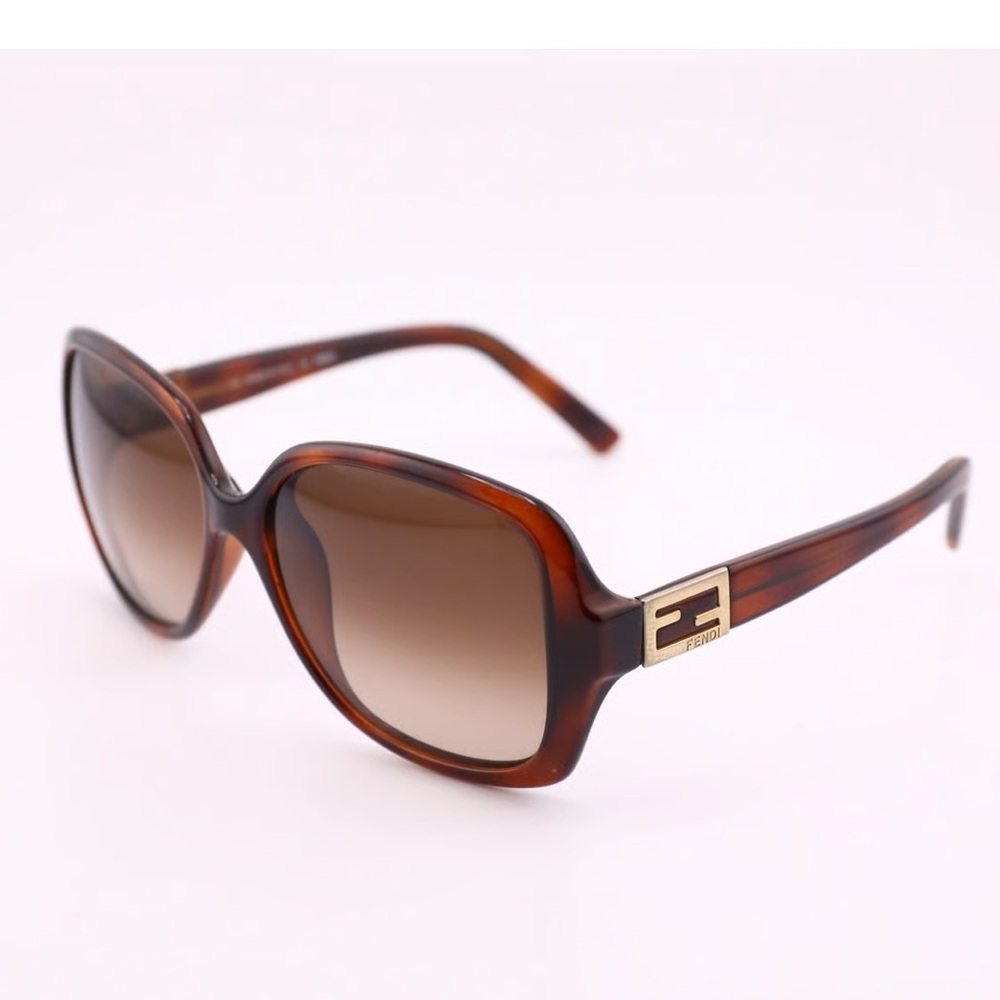 Fendi Brown Tortoise FS5227 Square Sunglasses Women’s W/ Case Preloved